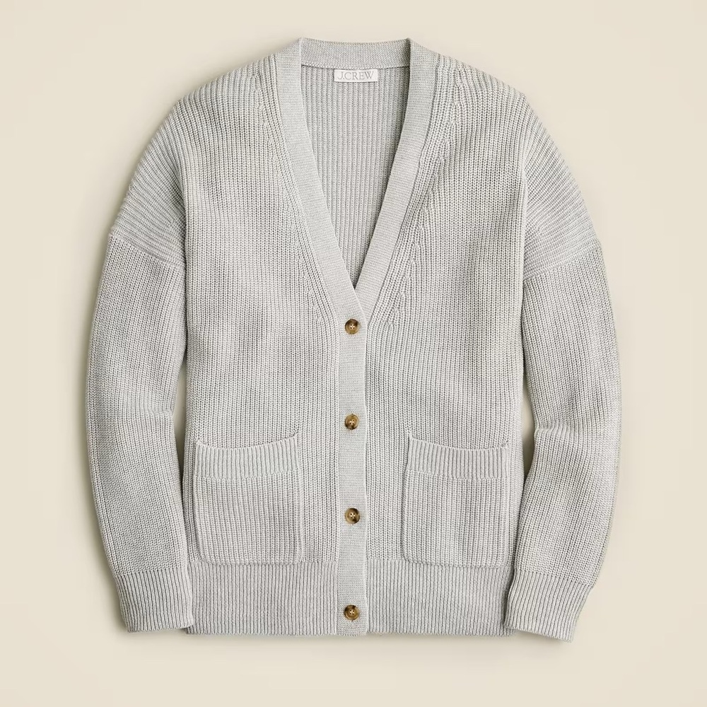JCREW | V-neck cotton-blend cardigan sweater